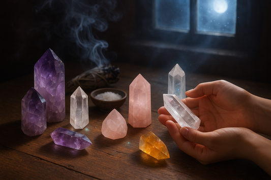 🔮 Beginner’s Guide to Crystal Energy: How to Cleanse, Charge, and Wear Them - AnantJyoti
