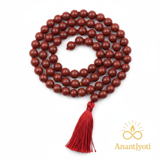 Red Jasper Energy Mala – 108 Beads for Strength, Vitality & Grounding - AnantJyoti