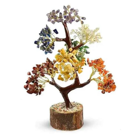 7 Chakra Crystal Stone Tree for Balance, Healing & Positive Energy