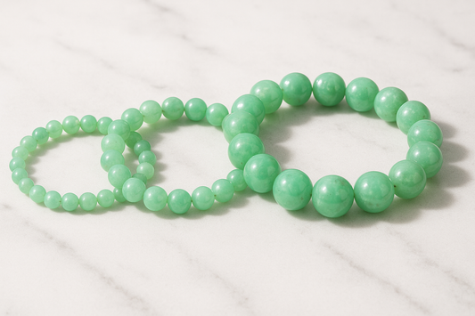 Chrysoprase Crystal Bracelet 6mm, 8mm, 10mm stylish pic for shopify store