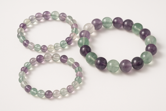 Fluorite Crystal Bracelet 6mm, 8mm, 10mm image for shopify upload