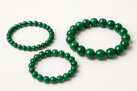 Malachite Crystals Bracelet 6mm, 8mm, 10mm image for shopify upload