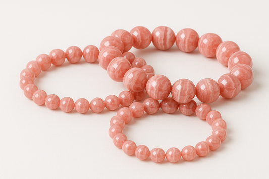 Rhodochrosite Crystals Bracelet 6mm, 8mm, 10mm image for shopify upload stylish